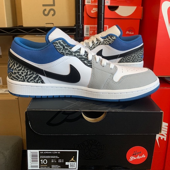 Nike Air Jordan 1 Low SE True Blue Shoes DM1199-140 Men's Sizes - Picture 5 of 11